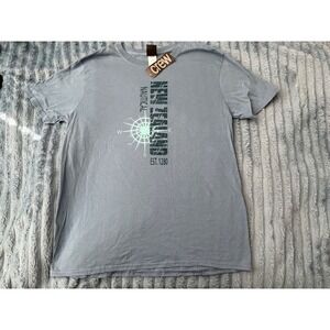 Crew Nautical New Zealand Graphic T-Shirt Mens Size L Compass Blue
